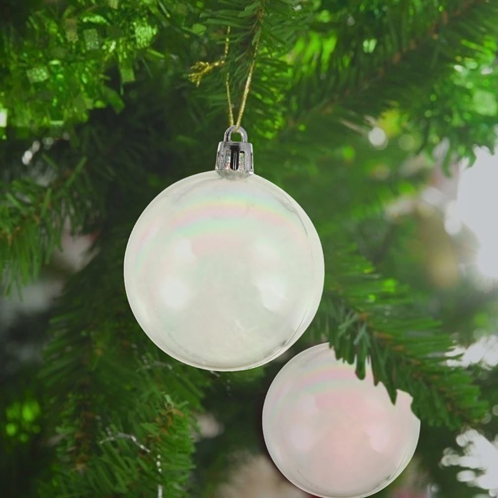 Veemoon 60piezas Bolas De Navidad Colgantes De Plástico De Adornos Decorativos para Árbol Fiestas y Bodas Variedad De Ligero y Resistente para Uso Interior y Exterior