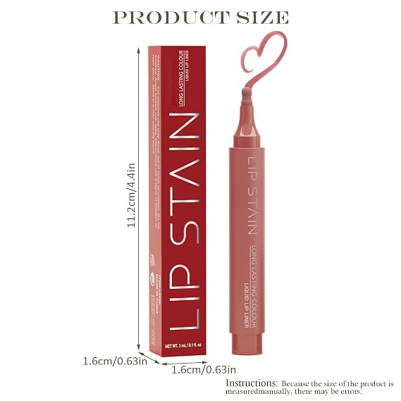 2Colors Lip Stain Set:Marker Matte Liquid Lip Stain Pen,Highly Pigmented,Long-Lasting,Lip Liner Lip Contour Multi-Use.(2-Pack-#01+03)