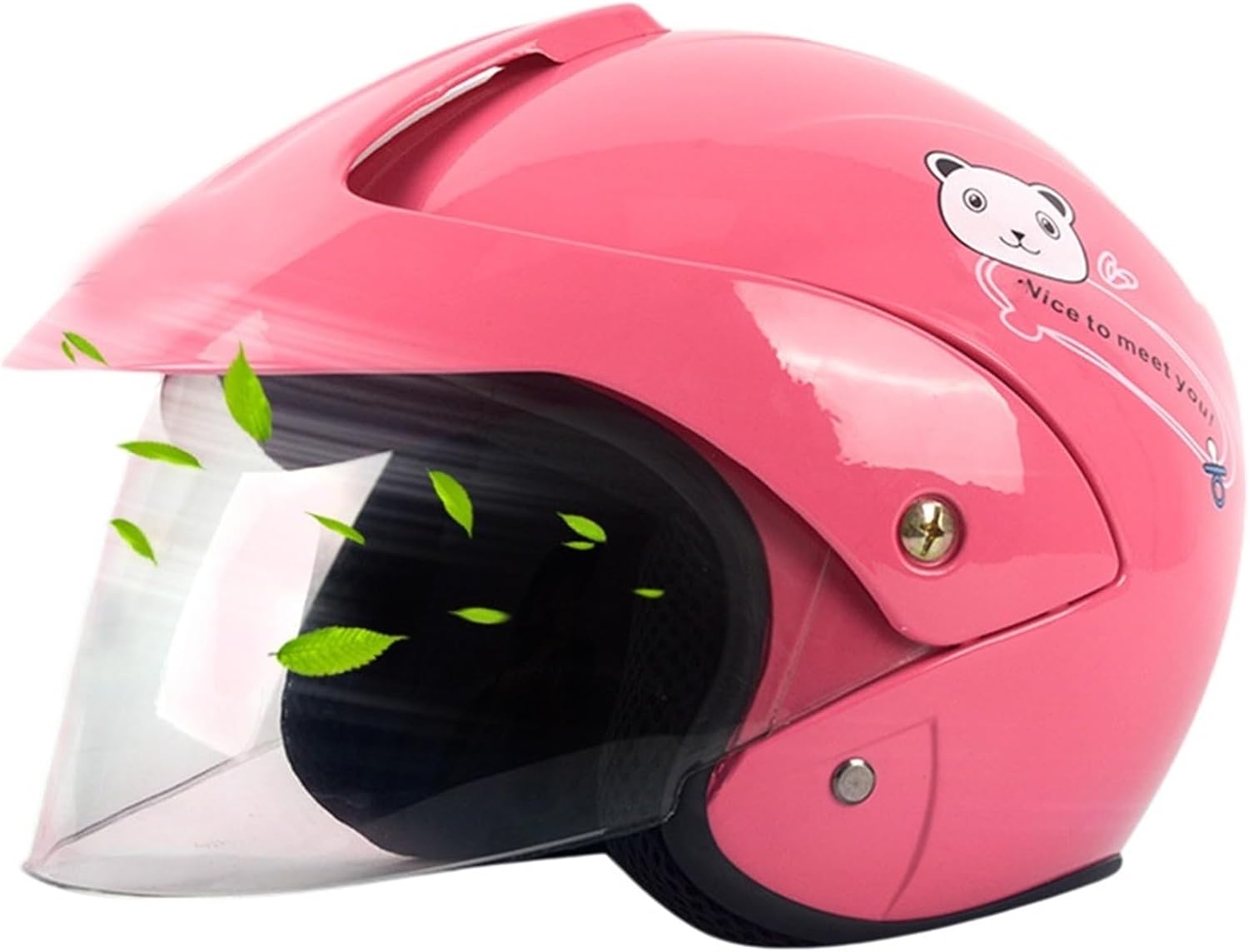 Kids DOT Approved Kids Motorcycle Retro Half Helmet for 3-12 Years Old,Youth Toddler 3/4 Electric Scooter Moped Lightweight Street Dirt-Bike ATV Helmet for Boys Girls