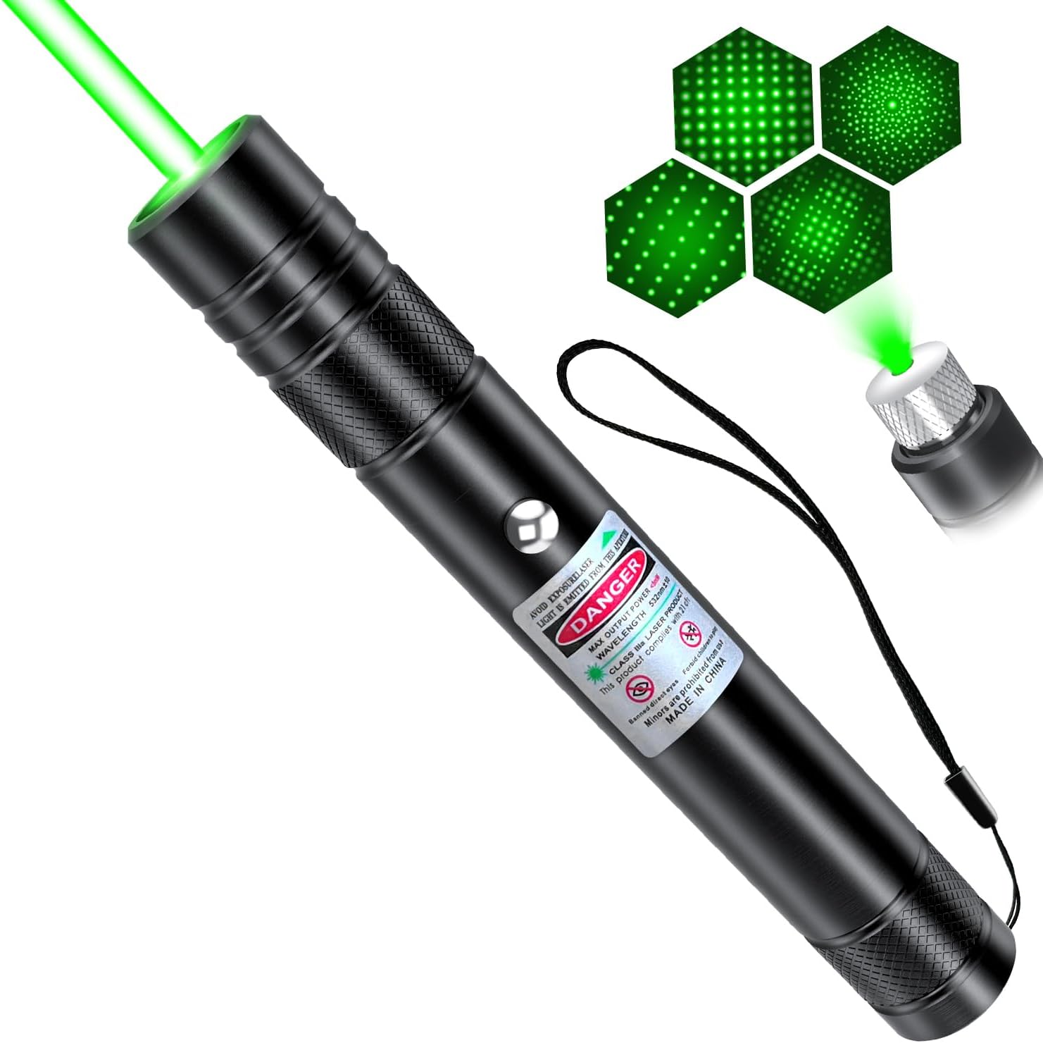 [Professional] Rechargeable Green Laser Pointer High Power Green Beam Light Long Distance Range For TV/LED/LCD Screens Tactical Flashlights Presentation Office/Outdoors/Astronomic/Construction [007]