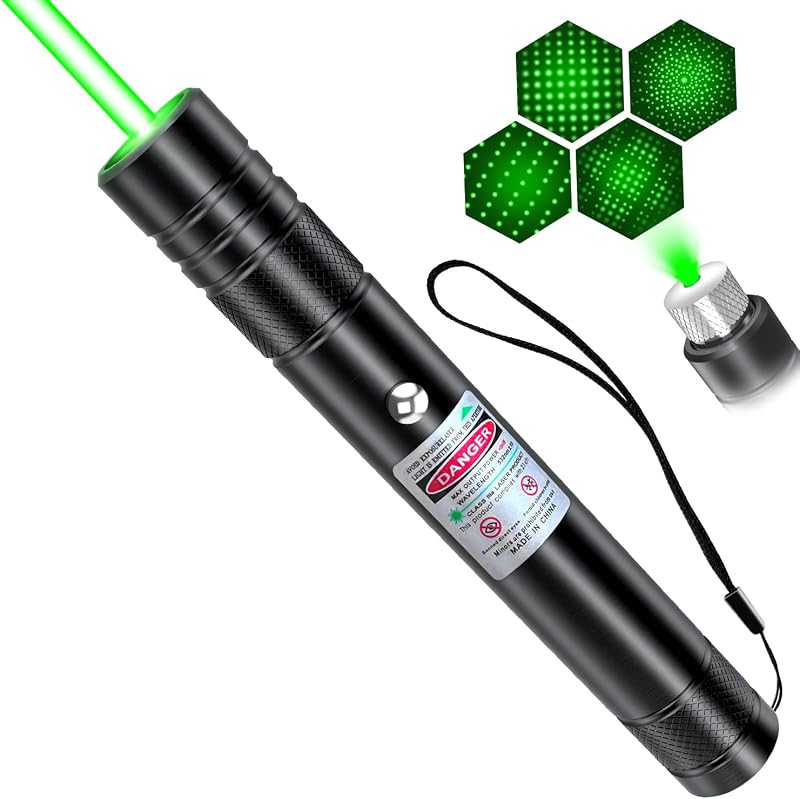 [Professional] Rechargeable Green Laser Pointer High Power Green Beam Light Long Distance Range For TV/LED/LCD Screens Tactical Flashlights Presentation Office/Outdoors/Astronomic/Construction [007]