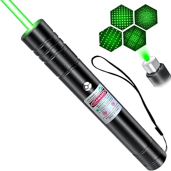 [Professional] Rechargeable Green Laser Pointer High Power Green Beam Light Long Distance Range For TV/LED/LCD Screens Tactical Flashlights Presentation Office/Outdoors/Astronomic/Construction [007]
