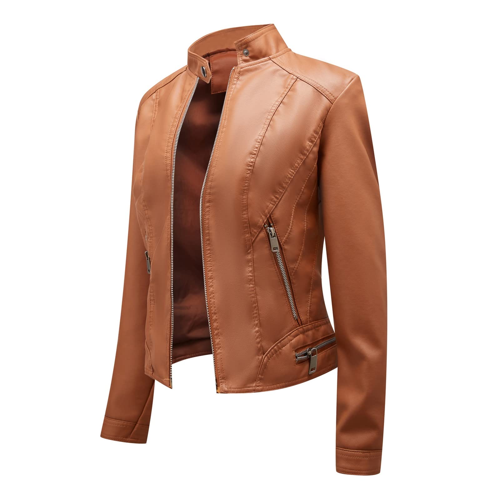Amazon.com: BIAJIAZHUA PU Leather Jacket Ladies, Slim Fit Short Amazon.com: BIAJIAZHUA PU Leather Jacket Ladies, Slim Fit Short