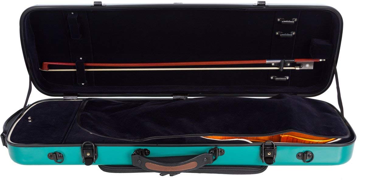Geigenkoffer Glasfaser Oblong 4/4 green - navy blue M-Case