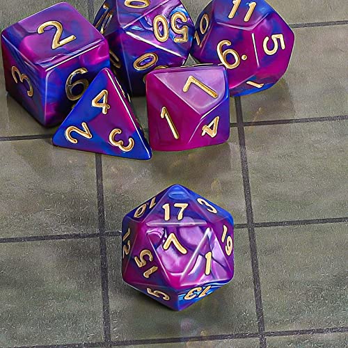 Image of CiaraQ 7pcs Polyhedral Dice Set for Dungeon and Dragons MTG Table Games