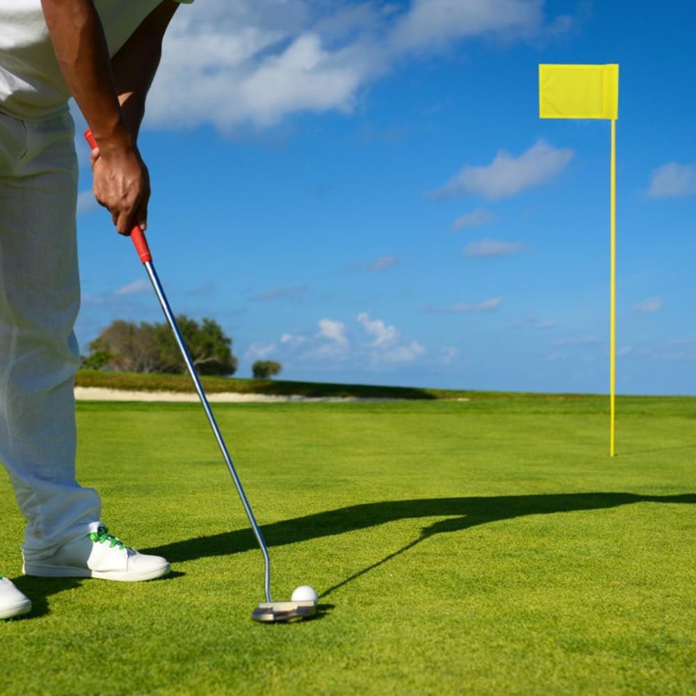 MiOYOOW – Juego de 6 banderas de golf – Banderas de repuesto para entrenamiento de campo de golf impermeable para patio trasero interior y exterior