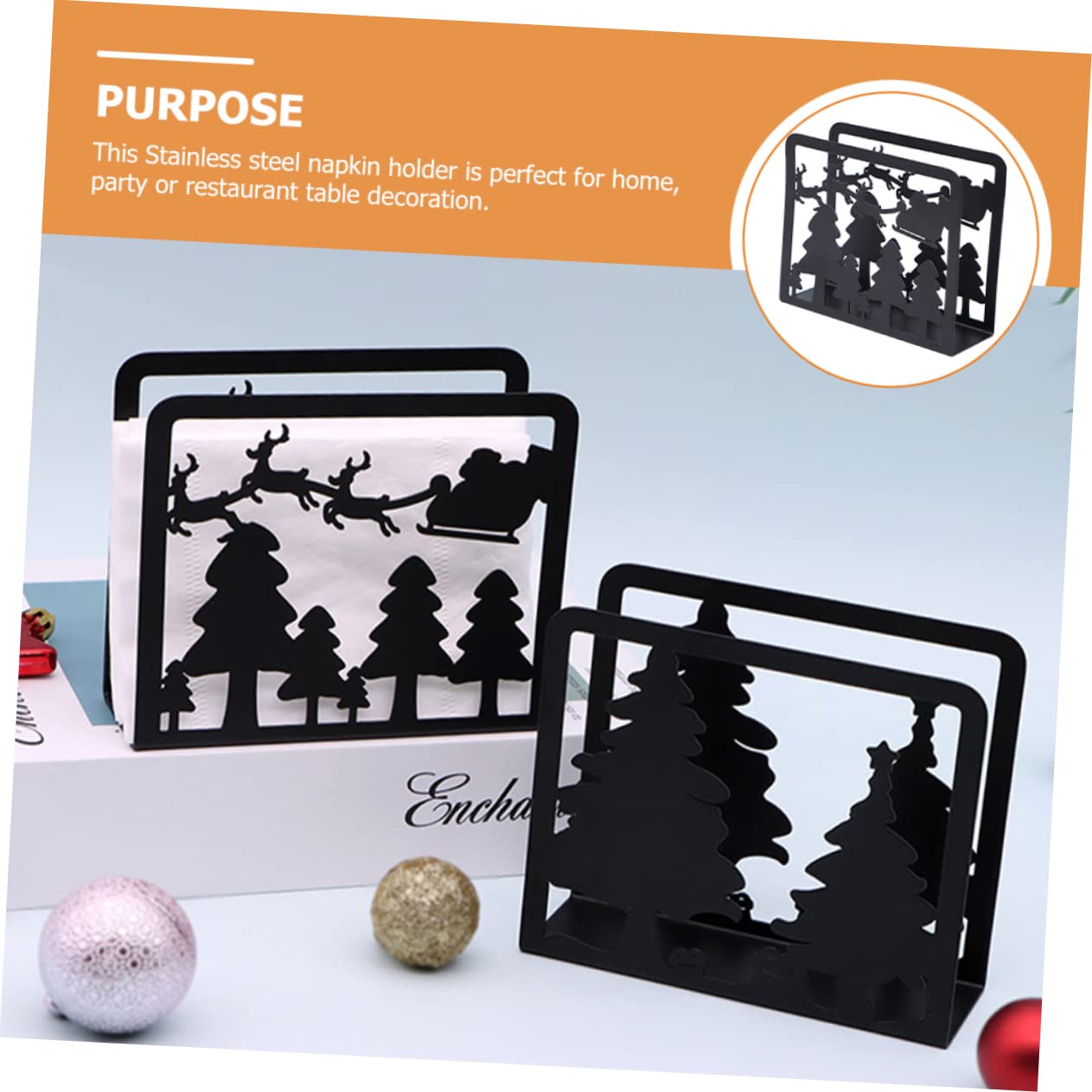 5 Piezas servilletero dispensador de pañuelos navideños árbol Soporte de servilletas de mesa Soporte de servilletas para fiestas dispensador de servilletas porta pañuelos de papel Cabilock