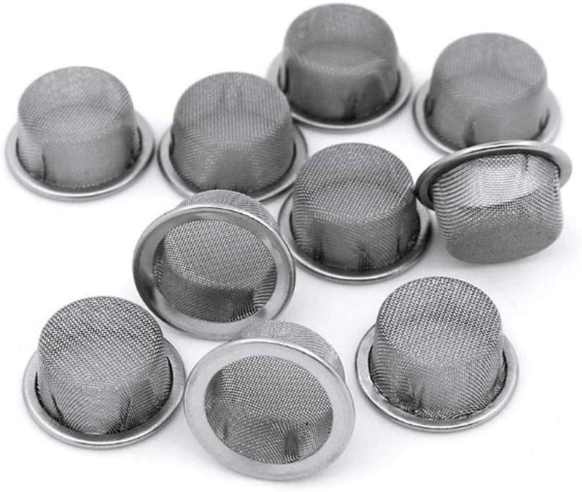 Crystal Pipe Screens,20pcs 0.63 inch Diameter Crystal Tobacco Pipes Stainless Steel Mental Filter for Crystal Smoking Pipe