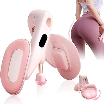 Adjustable Thigh Trainer for Women 15-70 lb Inner Thigh Exerciser Pink