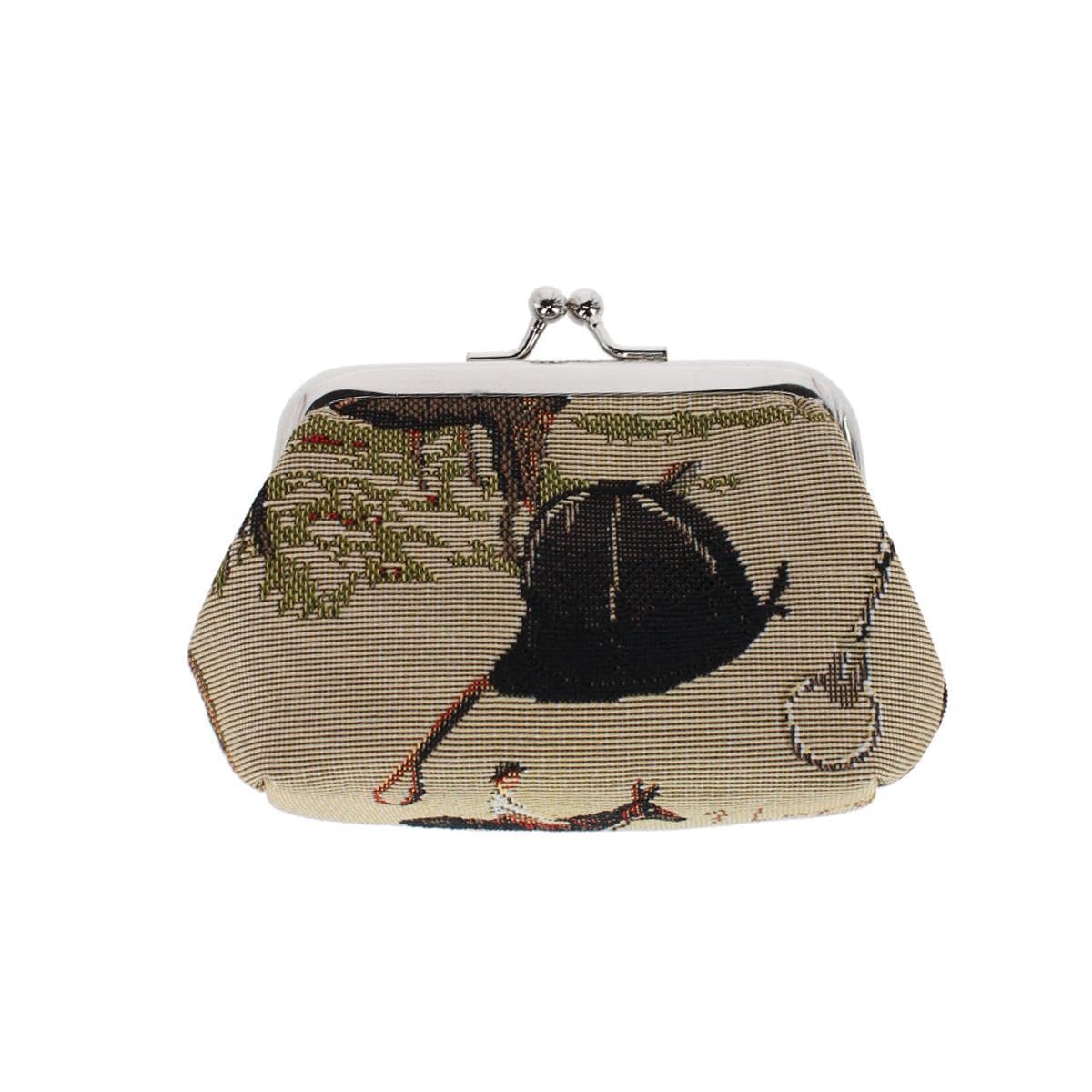 CTM Women's Horse Themed Tapestry Coin Purse Wallet, Multiple
