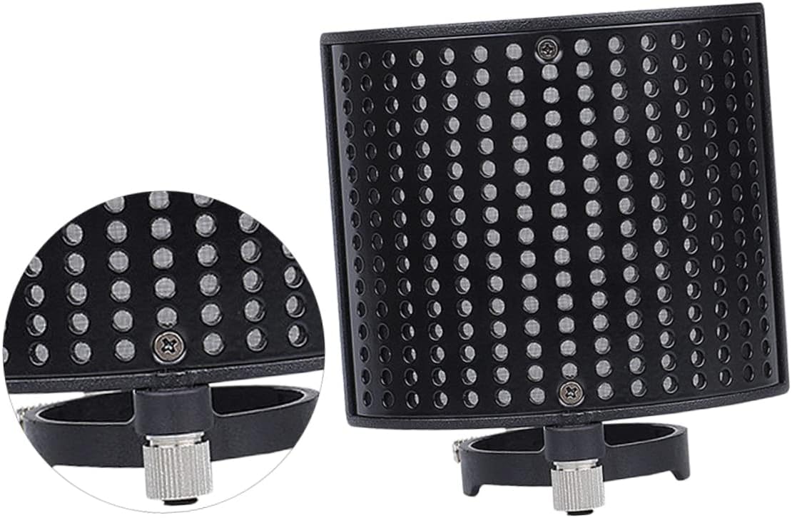 Microphone Isolation Windscreen Cover for Recording Double-layer Filter Noise Reduction Shield u Absorber Panel Black Microphone Isolation Windscreen Cover for Recording Double-layer Filter Noise Reduction Shield u Absorber Panel Black