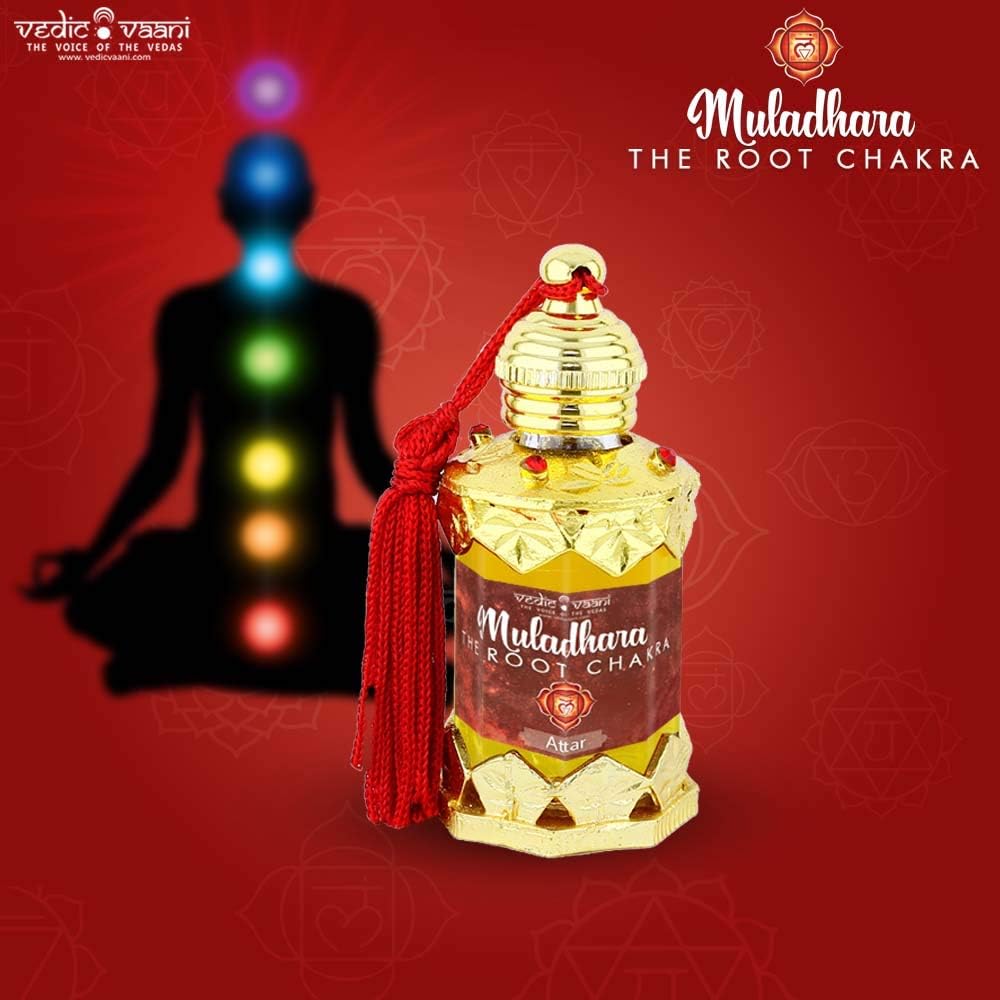 7 Chakras - Natural Muladhara Root Chakra Luxury Aroma Healing Perfume Oil Attar/Ittar For Purification, Yoga, Chakra Alignment & Rituals, ™ Indian Made