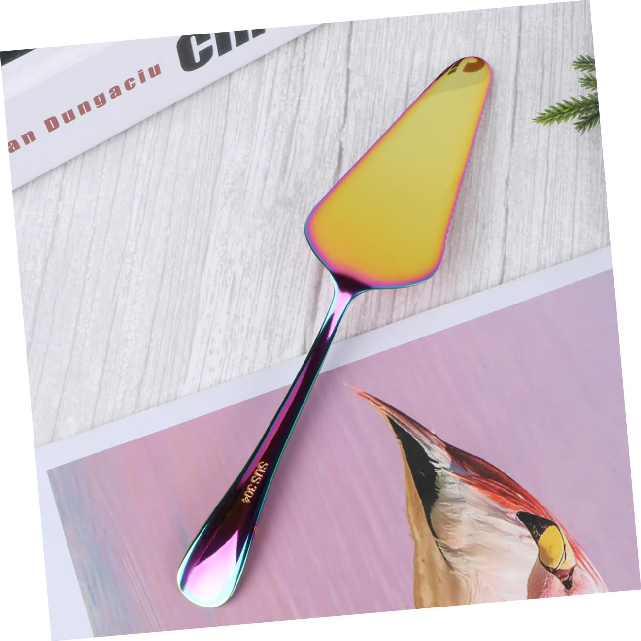 SOLUSTRE Essential Baking Tool Serrated Cake Spatula Stainless Steel Pizza Server for Cheesecake Wedding Cakes Comfortable to Hold Material Mirror Finish