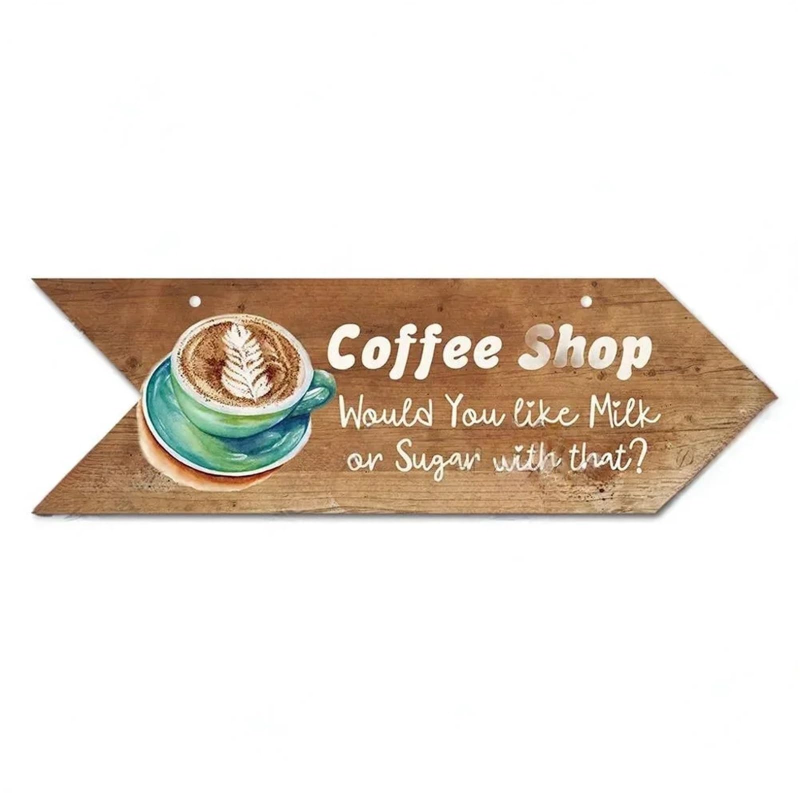 Vintage Arrow Sign Wood Wall Plaque Idea Panel For Cafe Decoration Irregular Hanging Coffee Wooden(Color15,39.8x13cm)
