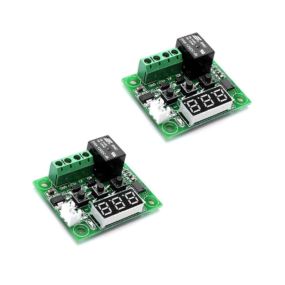 Confezione da 2 relè termostato DC 12 V con sensore termico da -50 ℃ a 110 ℃