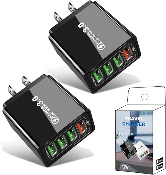 Magvolt Charger, Mag Volt Pro Phone Charger, 4-Port Chargers, Multi-Protection System, Travel Fast Charging, for All Phones (2PCS*B)