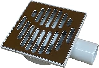 Kellerablauf, Bodenablauf 150 x 150 superflach mit Edelstahlrost Abgang DN 50