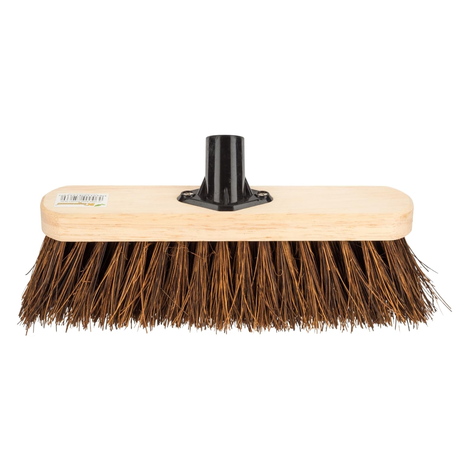 HOMESHOPA 12 Inch Stiff Bass Indoor Outdoor Sweeping Broom Head, Heavy Duty Cleaning Brush for Any Surface Wooden Floor Decking and Paving Slabs