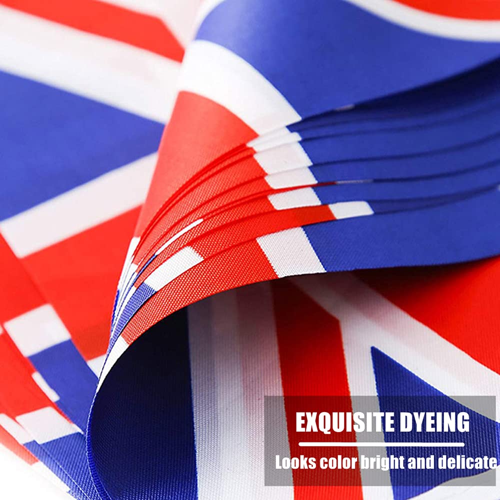 Guirlande de Drapeau Anglais 10M 30 Fanions Britannique Chaîne de Drapeau Royaume-Uni Bannières Drapeau Britannique Décoration Bar Soirée Fête Evénement Sportif