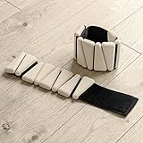 FORZA Gewichtsmanschetten für Handgelenk und Knöchel, je 0,5 kg, Soft-Touch-Silikon-Gewichtsbänder für Yoga, Pilates, Walking, Mobilität und Rehabilitationstraining (Beige)