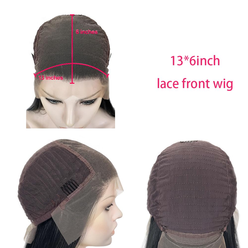 Peruka z prawdziwych włosów ombre, jasny blond dla kobiet, bezklejowa, koronkowa peruka (13 x 6), 100% ludzkie włosy Remy, ciemne wzory, 55 cm