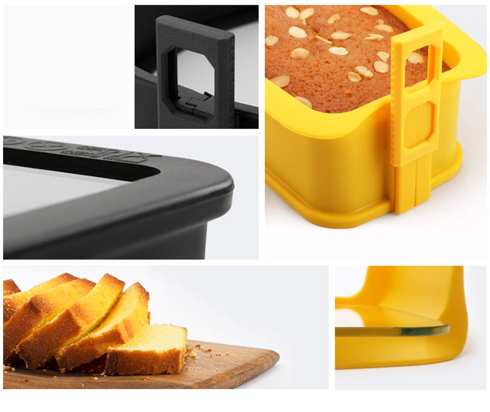 Molde desmontable de silicona antiadherente con parte inferior extraíble y base de vidrio, molde para tartas de queso a prueba de fugas para hornear, sin BPA