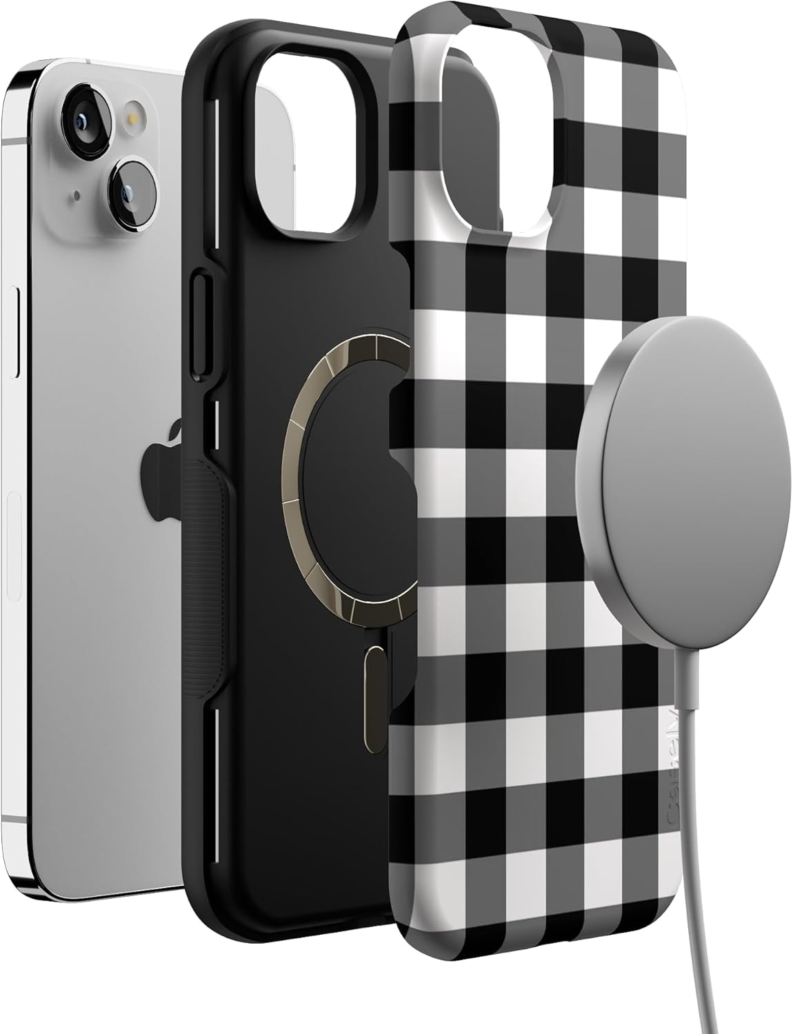 Casely iPhone 14 Plus Case | Check Me Out | Checkerboard | Bold Protective Design | Compatible with MagSafe