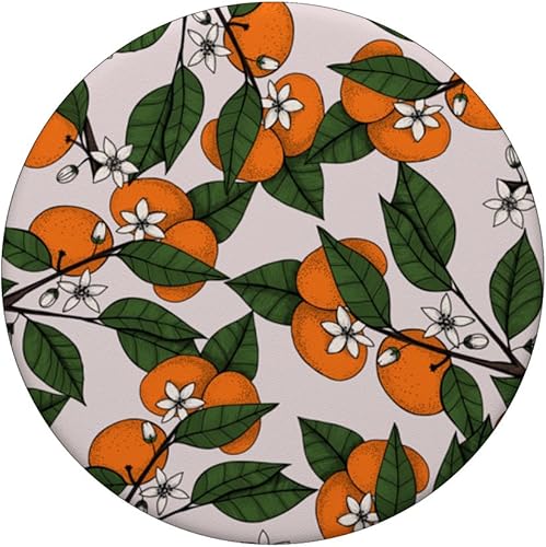 Miniatura 3 de PopSockets con diseño botánico de Clementine en rama naranja estético