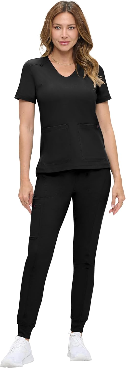 Natural Uniforms Womens Ultra-Soft Luxe Stretch Jogger Scrub Set with Regular and Petite Sizes - Image 5