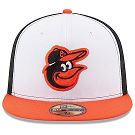 New Era MLB 59FIFTY Team Color Authentic Collection Fitted On Field Game Cap Hat (as1, Numeric, Numeric_8, Baltimore Orioles)