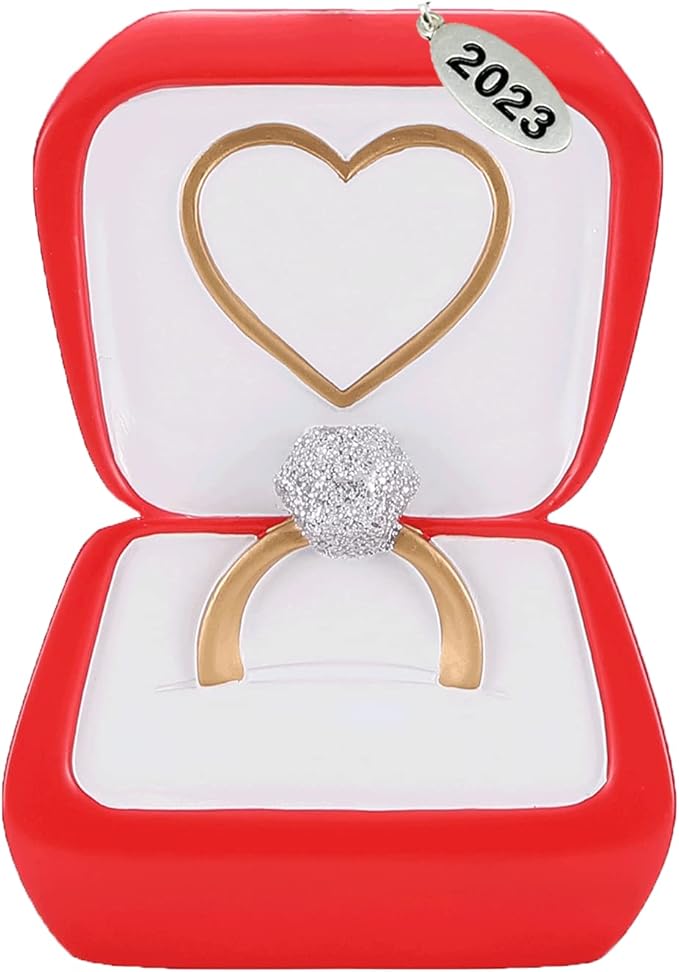 2023 Engagement Ornament Just Engaged Ornament Diamond