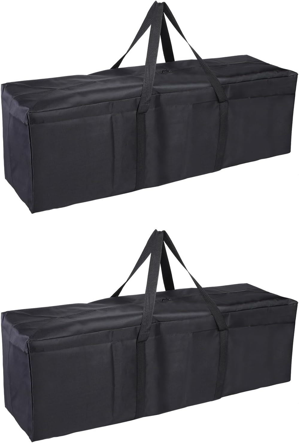 Camp Chair Replacement Bag, Camping Folding Chair Storage Bag Large Zippered with Handle Strap, 47 x 14 x 14 Inch Fit for Outdoor Travel Tent Storage (2 Pack, Black)