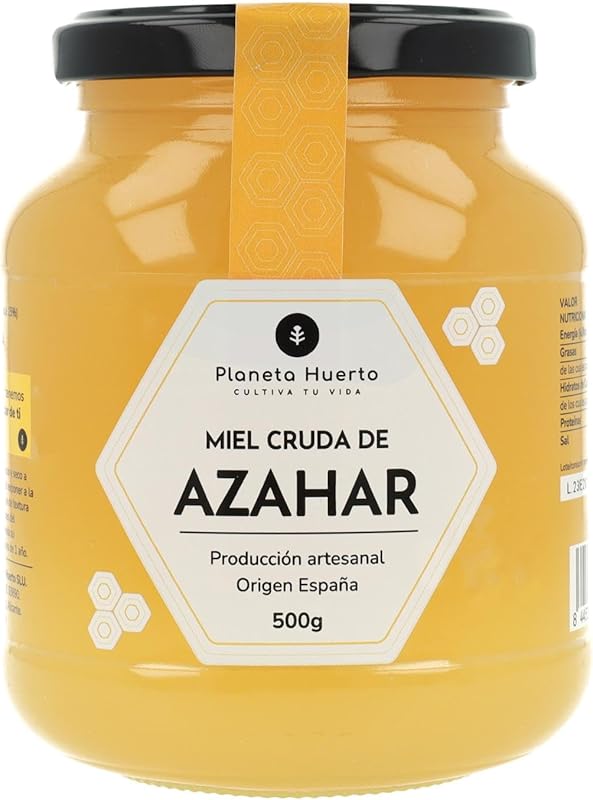 Planète potager | Miel cru d'oranger 500 g naturel et artisanal de haute pureté - Miel cru non filtr