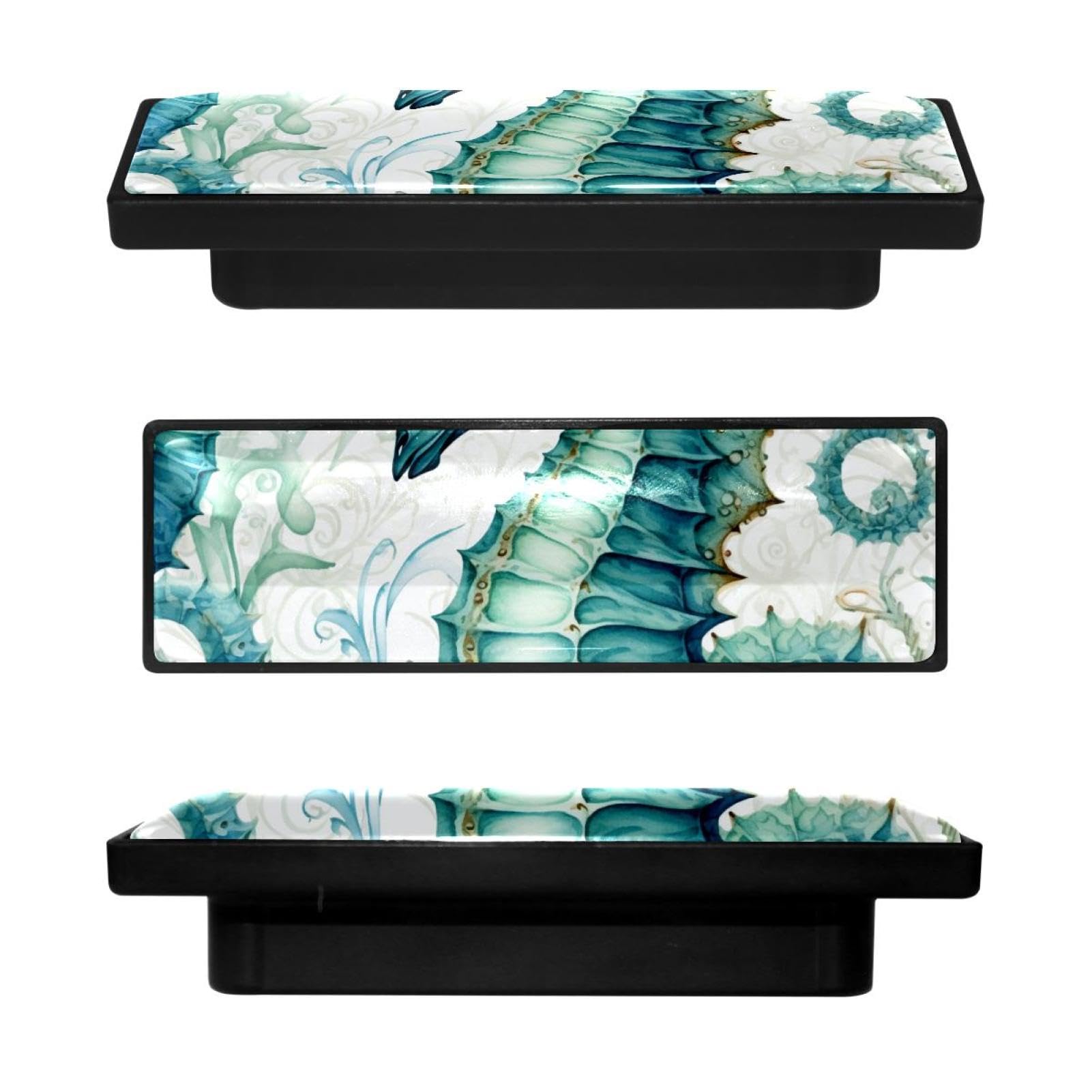 Boutons de cuisine hippocampe bleu pour relooker un meuble de chambre ou un placard rétro