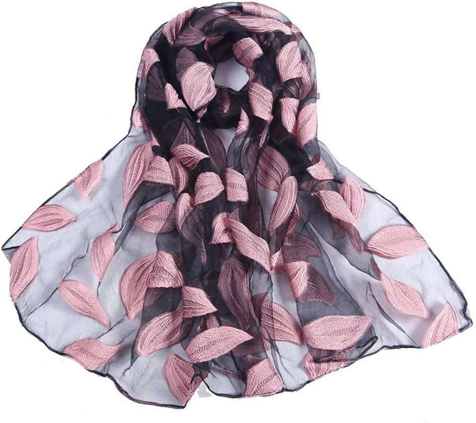New spring scarf women fashion Leaf Cut flowers scarves elegant lady's beach cove up winter for women shawl
