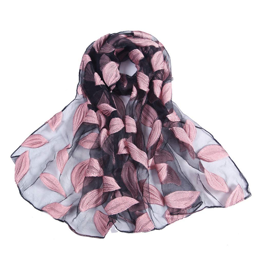 RWRAPS Nuova Primavera Estate Sciarpa Donna Moda Leaf Cut Fiori Sciarpe Elegante Spiaggia da Donna Cove up Inverno per Scialle da Donna (Color : B) (B)