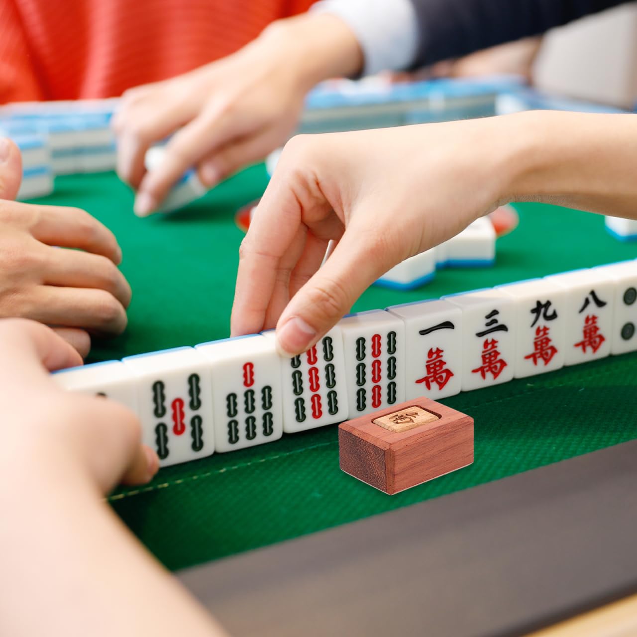 OUNONA Mahjong Wind Indicator 1.50 Inch Wooden Accessory for Professional Chinese Mahjong Game Play Traditional Dealer Token Enhancing Gameplay - Image 2
