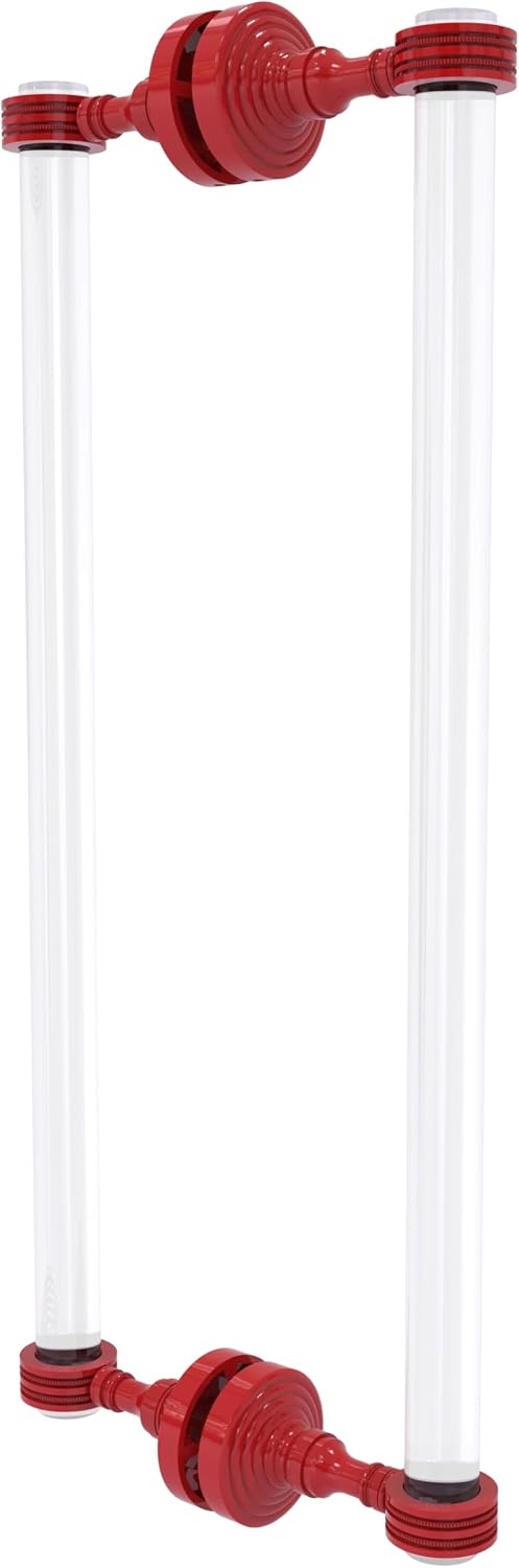 Allied Brass PG-406D-18BB-BKM Pacific Grove Collection 18 Inch Back Dotted Accents Shower Door Pull, Matte Black