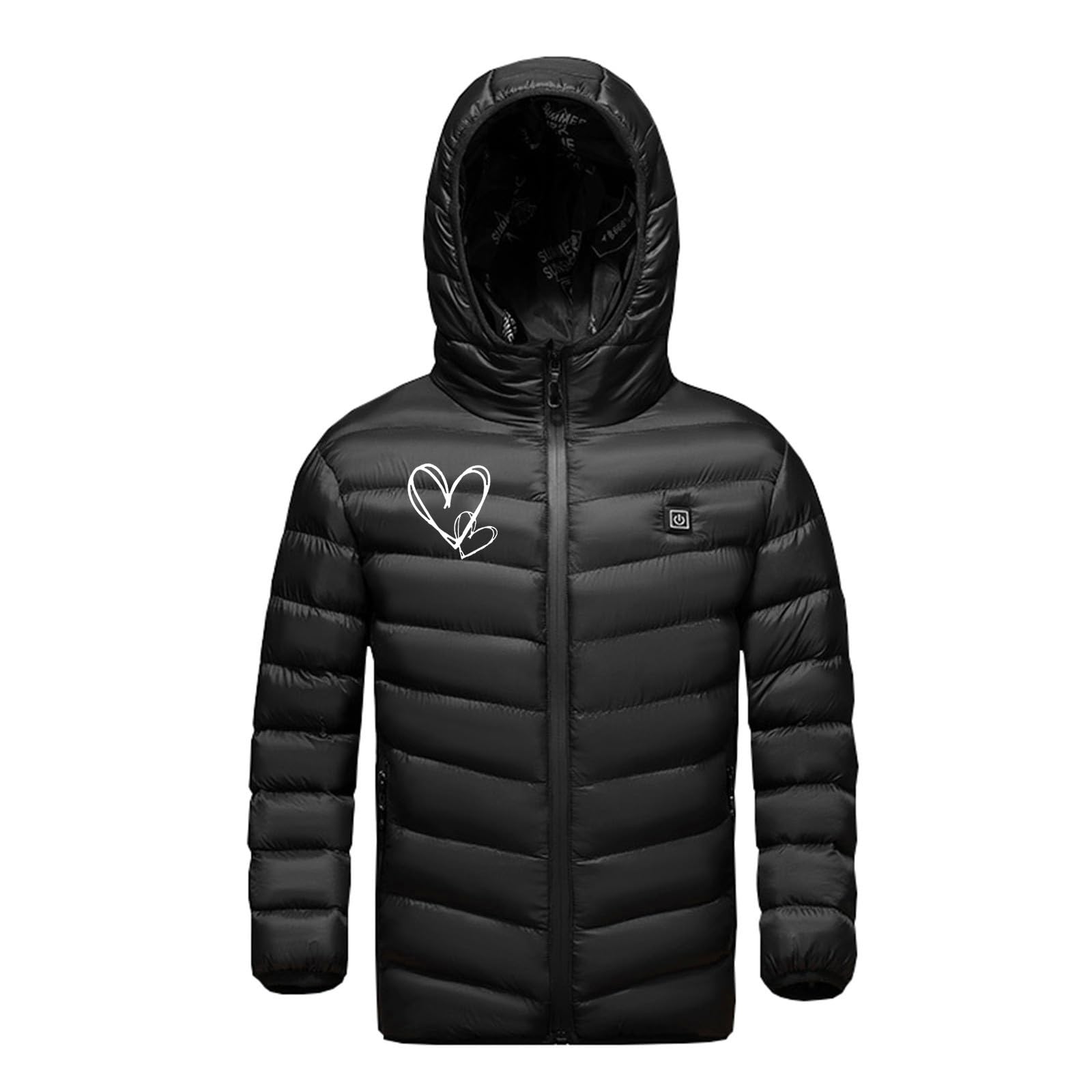 Générique Doudoune Chauffante Imprimé Enfant Avec 3 Zones de Chauffage Températures Optionnelles Manteau Chauffantes intelligent chauffé Veste Chauffante Vestes Chauffage Hiver
