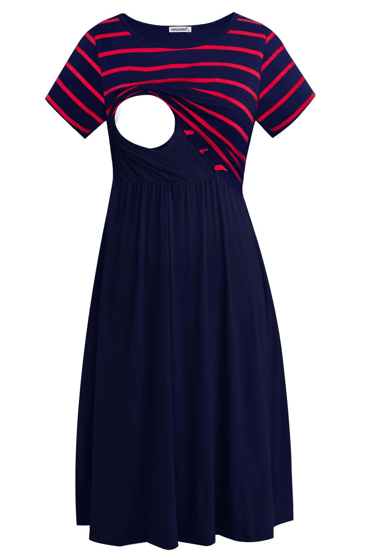 Robe de maternité Smallshow avec accès allaitement discret et coupe fluide