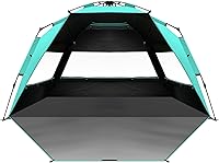 Vista 1 de OutdoorMaster Tienda de campaña de playa con tecnología de refugio opaco, refugio portátil para 4 personas, tiendas de campaña de playa desplegable