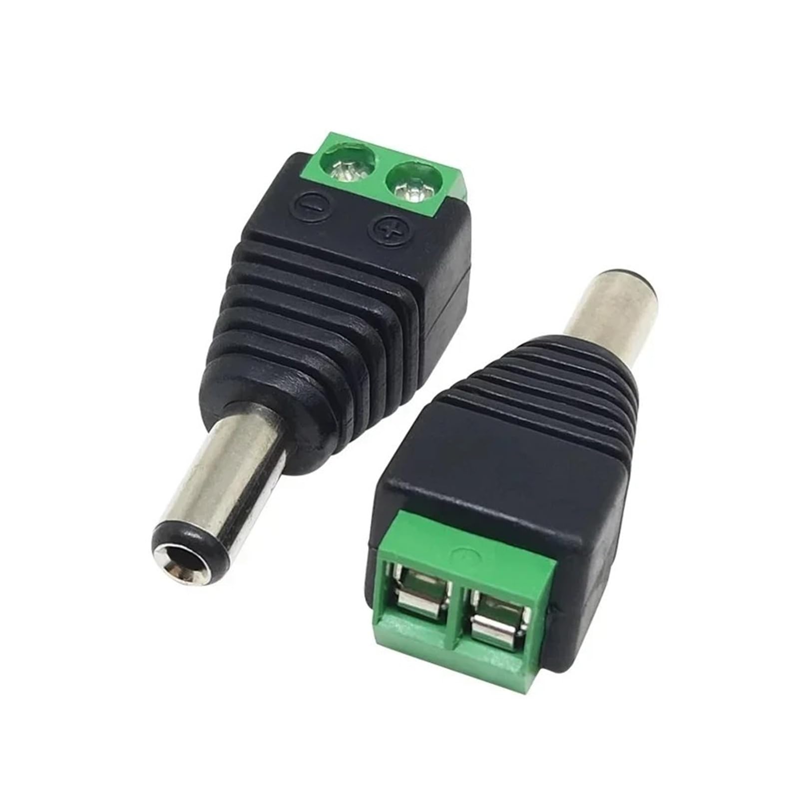 DC Power Connector 2,5 x 5,5 mm i 2,1 x 5,5 mm męskie żeńskie gniazdo jack do audio video 4/10 szt. (10 szt. 2,1 mm)