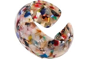 Colorful Lightweight Chunky Bangle Bracelet Set for Women and Teens