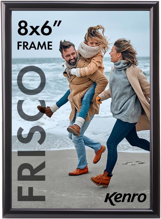 Kenro Frisco 8x6" Black Photo Frame (Plastic) (FR1520B)