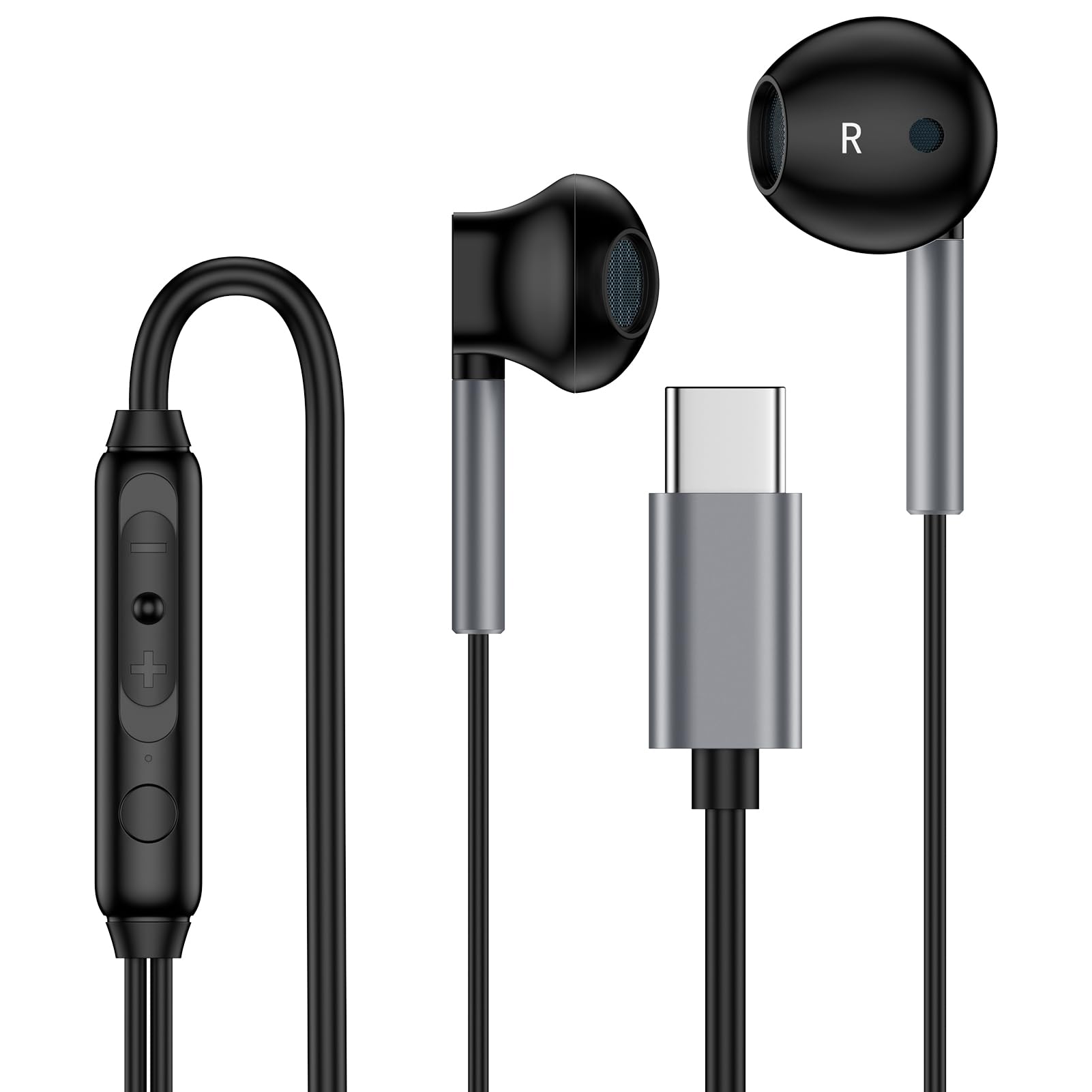 Ear Buds Wired USB C S25 Edge Wired Headphones for Galaxy S25 Ultra S24 FE S23 S22 A16 A26 A36 A56 A15, in-Ear Headphone with Microphone Type C Stereo