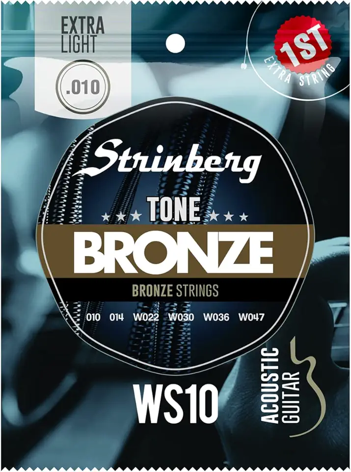 Encordoamento Cordas Violão Aço Strinberg 010 Ws10 C/Nf