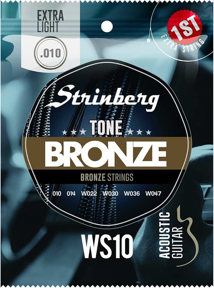 Encordoamento Cordas Violão Aço Strinberg 010 Ws10 C/Nf
