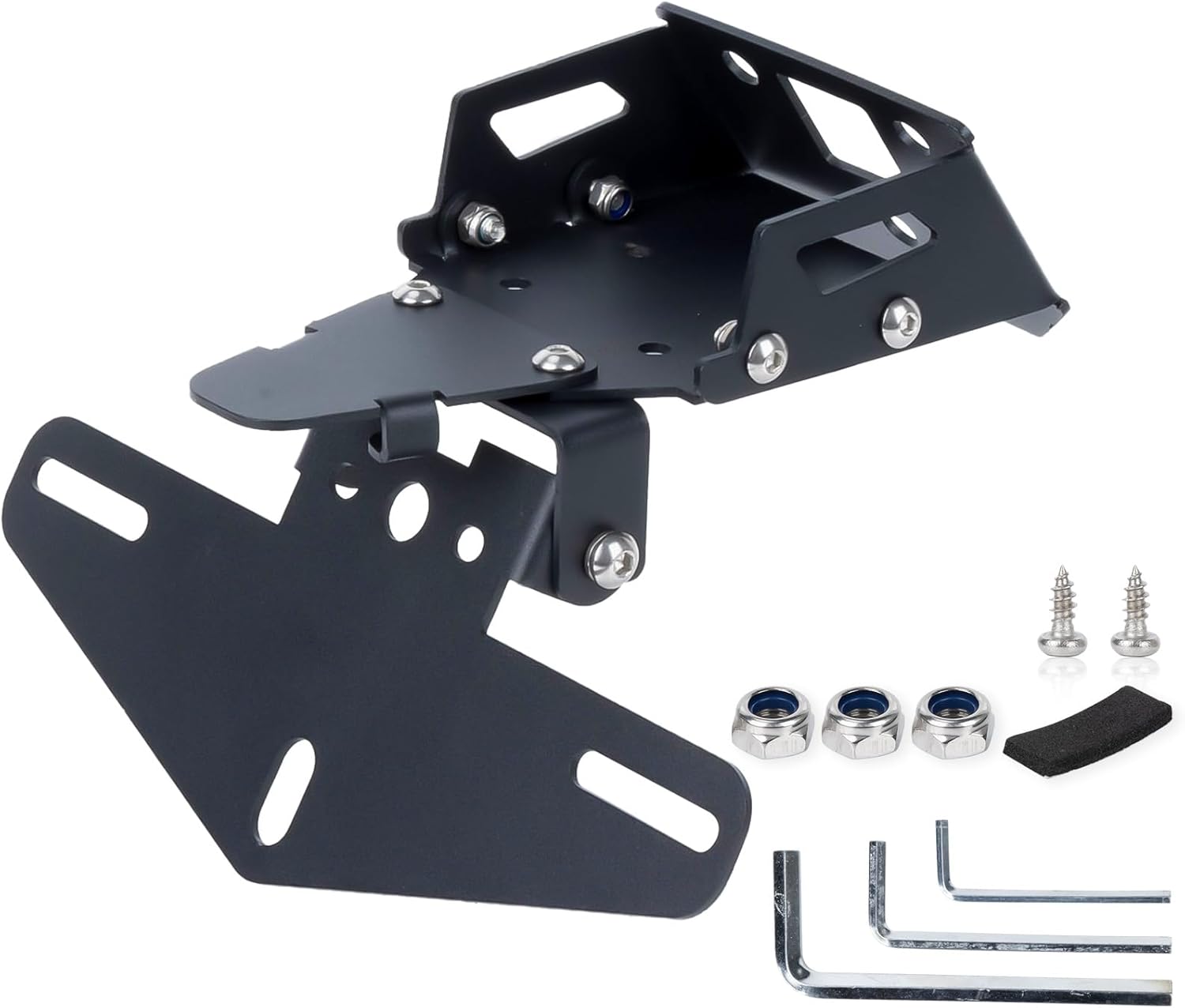 Plate Holder for 675SS - PSLER License Plate Frame Stainless Steel Alloy Tidy Tail Mudguard Eliminator for 675SS/675SR-R/675NK 2024 2025