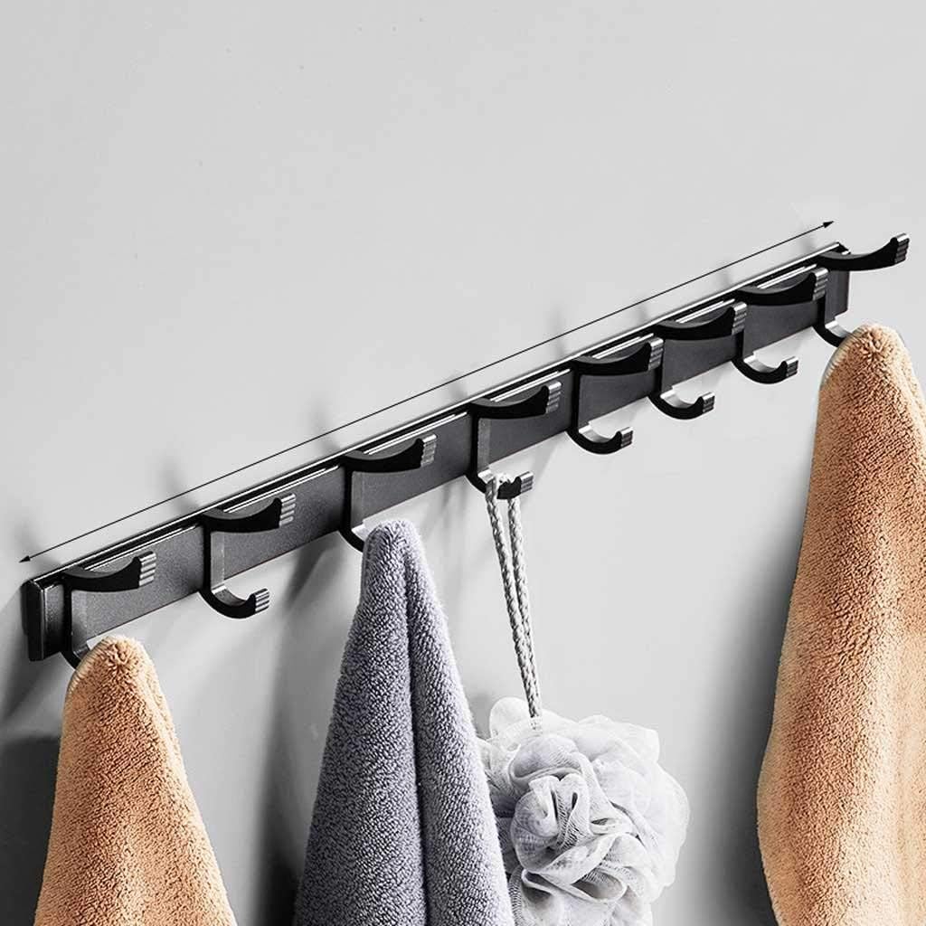 3/4/5/6/7/8 Hooks Coat Rack Wall Mount Hook Hanger Organizer Hat Clothes Hanging Rack for Coat Clothes Hat Towel Jacket(505mm)