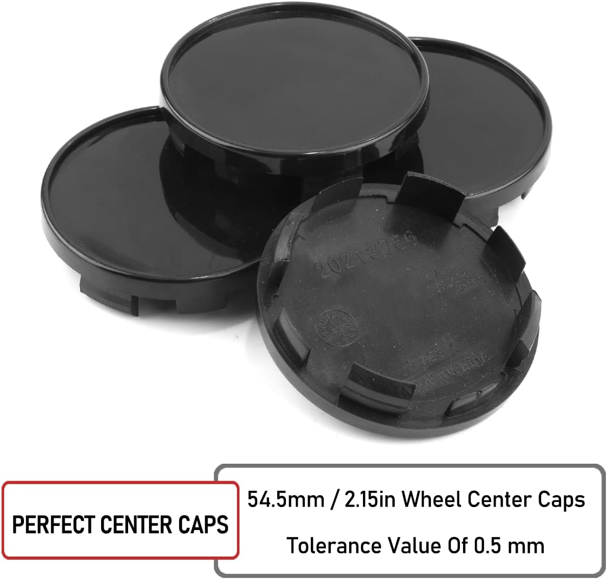 RTrhinoTuning 4pcs 54mm(2.13in)/50mm(2in) Wheel Center Caps for Ibiza 2006-2015 Exeo 2008-2013 Toledo 2012-2015 Rim #6LL601171 Black Hub Caps